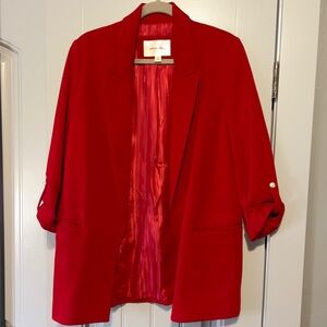 Chic Red Women's Blazer by Calvin Klein
